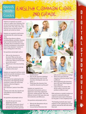 English Common Core 2nd Grade - ebook
